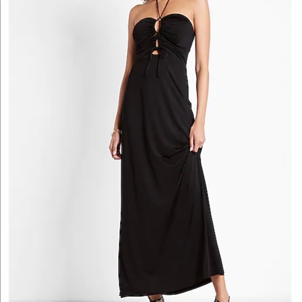 NWT Body Contour Strappy Halter Maxi Dress